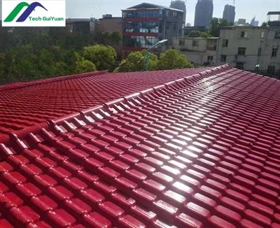 Tilbúinn plastefni bylgjupappaþakplötur